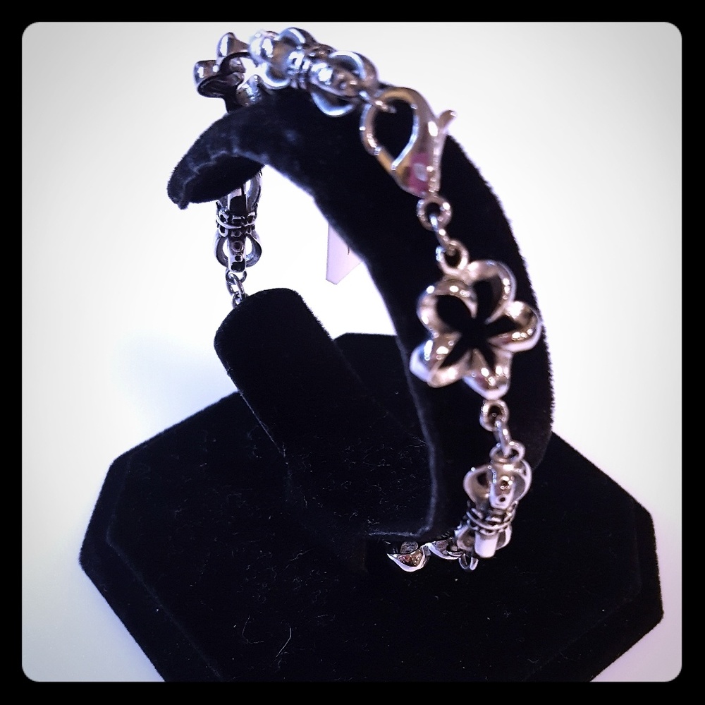 Bowtie designer inspired stainless steel bracelet